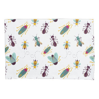 cute little bugs insects pillow cover