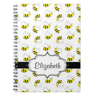 Cute Little Bumble Bee Pattern Notebook