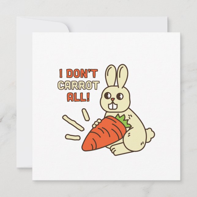 Cute Little Bunny Holding Its Carrot (Front)