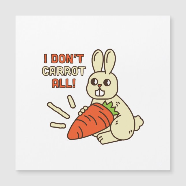Cute Little Bunny Holding Its Carrot (Front)