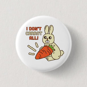 Cute Little Bunny Holding Its Carrot 3 Cm Round Badge