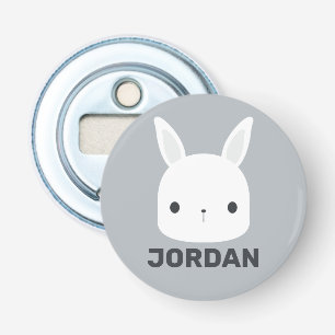 Cute Little Bunny Rabbit with Personalised Name Bottle Opener
