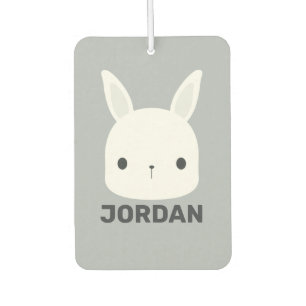 Cute Little Bunny Rabbit with Personalised Name  Car Air Freshener