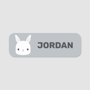 Cute Little Bunny Rabbit with Personalised Name Tag