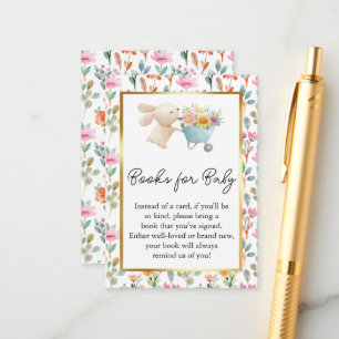 Cute Little Bunny Wildflowers Books for Baby Enclosure Card