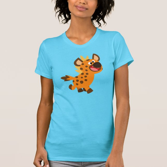 Cute Little Cartoon Hyena Women T-Shirt (Front)