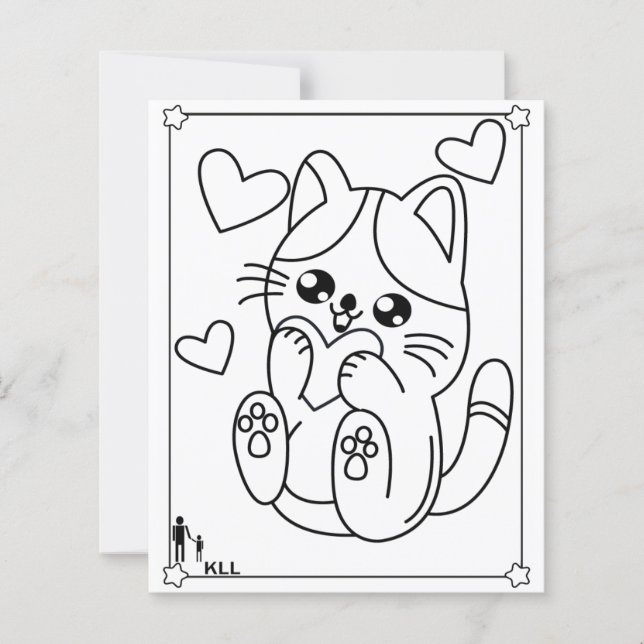 Cute little cat colouring (Front)