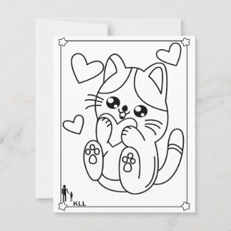 Cute little cat colouring