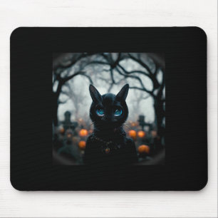 Cute Little Cat Face For Halloween Mouse Pad