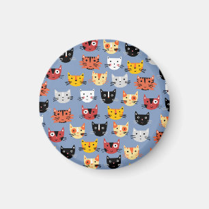 Cute Little Cat Faces Magnet