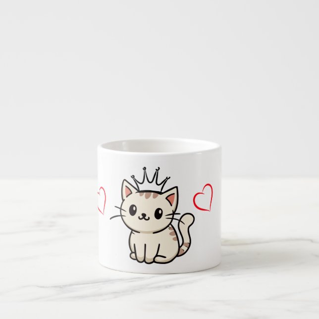 Cute Little Cat in a Cup Pet Lover Mug (Front)