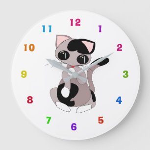 Cute Little Cat - Large Clock