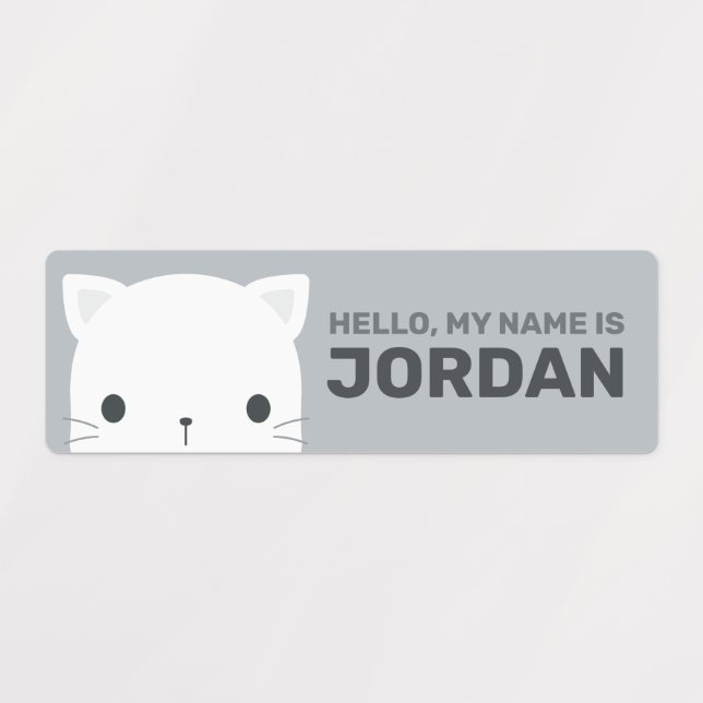Cute Little Cat with Personalised Name (Design 1)