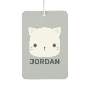 Cute Little Cat with Personalised Name Car Air Freshener