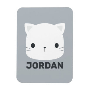 Cute Little Cat with Personalised Name Magnet