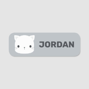 Cute Little Cat with Personalised Name Tag