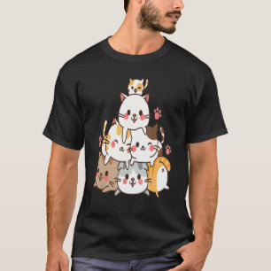 cute little Cats playing build Wall for kitty kit T-Shirt