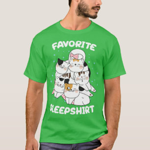 Cute Little Cats Sleeping Nap Favourite Sleep time T-Shirt