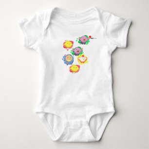 Cute Little Chirpers Cartoon Chicks Baby Bodysuit