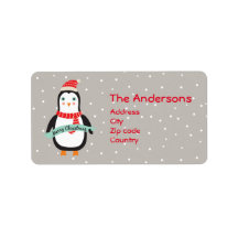 Cute little Christmas Penquin "Merry Christmas"