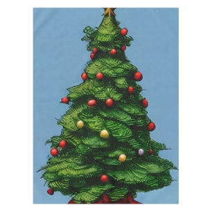 Cute Little Christmas Tree Tablecloth