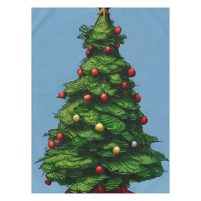 Cute Little Christmas Tree Tablecloth (Front)