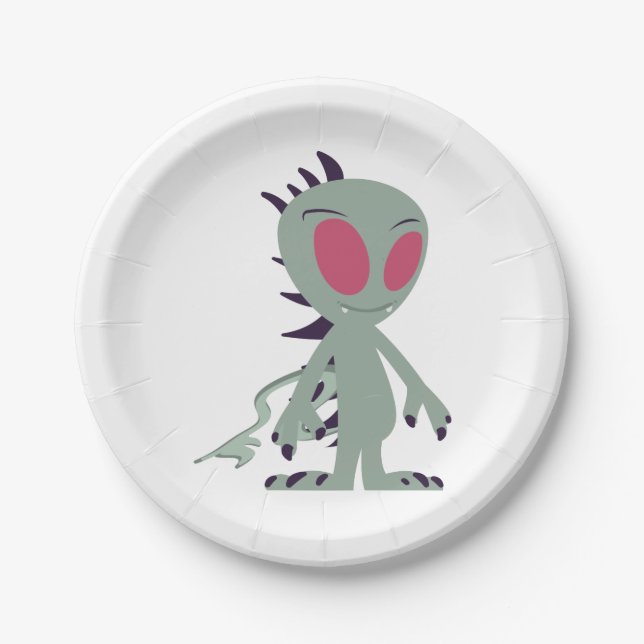 Cute little Chupacabra Paper Plate (Front)