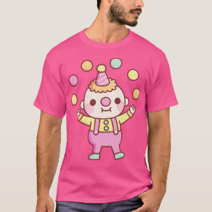 Cute Little Clown Juggler Juggling Balls T-Shirt