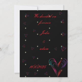 cute little colourful heart heart invitation