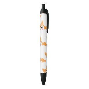Cute Little Corgi Pattern Black Ink Pen
