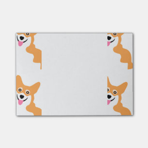 Cute Little Corgi Pattern Post-it Notes