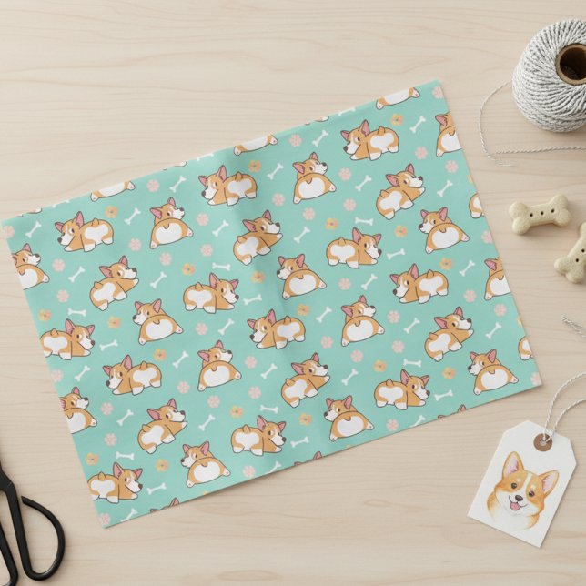 Cute Little Corgis Tissue Paper (Creator Uploaded)