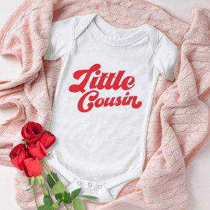 Cute Little Cousin   Red Matching Family Baby Bodysuit