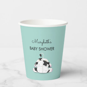 Cute Little Cow Baby Shower Paper Cups