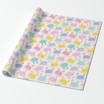 Cute Little Crabs pink lilac yellow mint cream