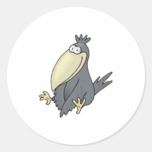cute little crow classic round sticker