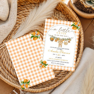 Cute Little Cutie Is On The Way Baby Shower Invitation