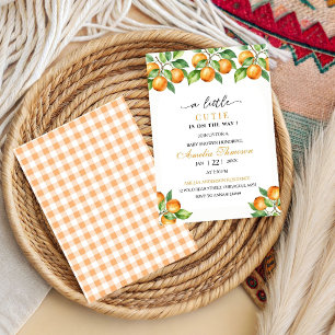 Cute Little Cutie Is On The Way Baby Shower  Invitation