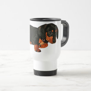 Cute Little Dachshund Design Travel Mug