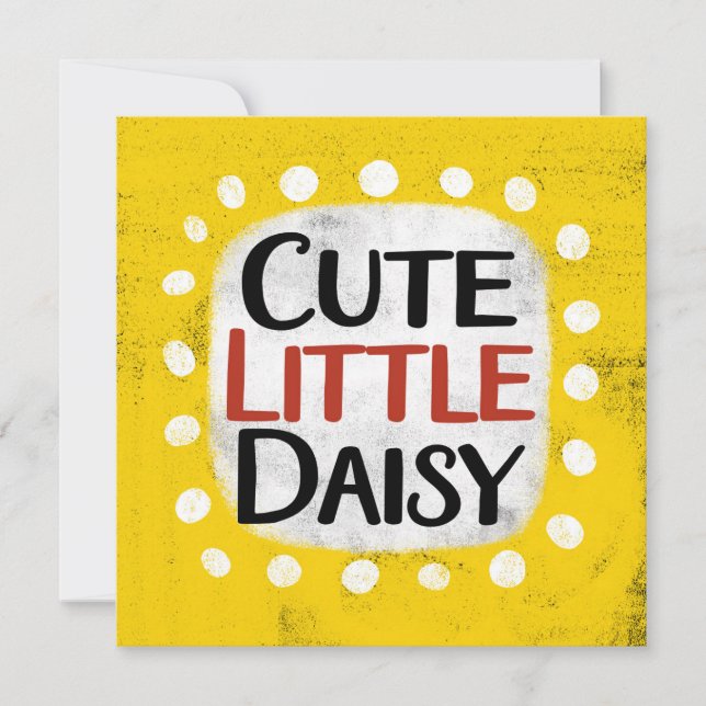 Cute Little Daisy Greeting Card (Front)