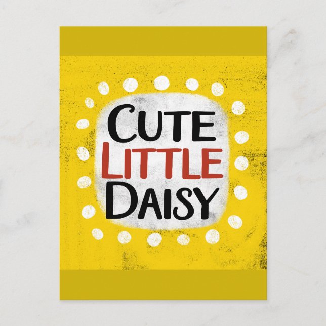 Cute Little Daisy Postcard (Front)