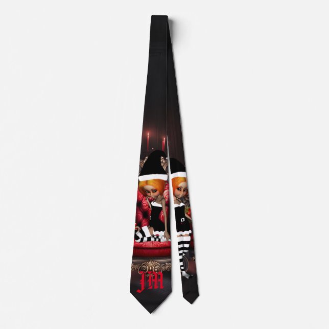 Cute little dark elves tie (Front)