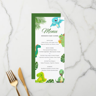 Cute Little Dino Baby Shower Menu