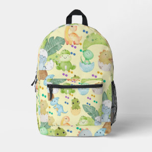 Cute Little Dino Printed Backpack