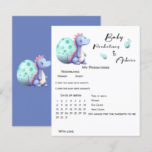 Cute Little Dinosaur Baby Predictions Game