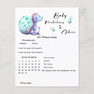Cute Little Dinosaur Baby Predictions Game