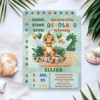Cute Little Dinosaur Boy 2nd Birthday Party