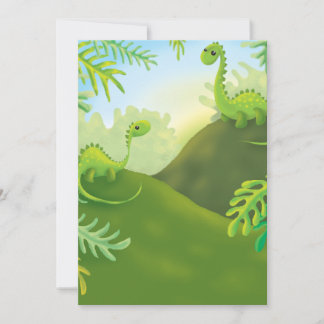 cute little dinosaur land scene