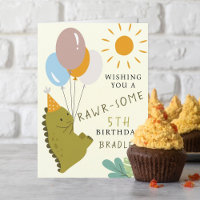Cute Little Dinosaur Rawr-some Birthday