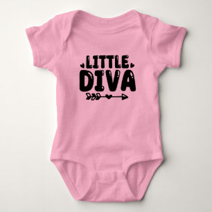 Cute Little Diva Baby Girl Body Suit Bodysuit